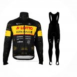 2024 Maillot Cyclisme Lotto-Kern Haus Noir Jaune Manches Longues Et Cuissard