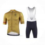 2024 Maillot Cyclisme Nalini Lumiere Marron Manches Courtes Et Cuissard